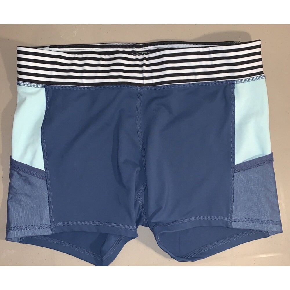 Champion Duo Dry Shorts Womens  L Blue Pockets Athletic Walking Sport